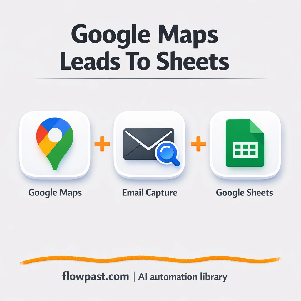 Google Maps to Google Sheets, lead emails captured - n8n workflow automation template