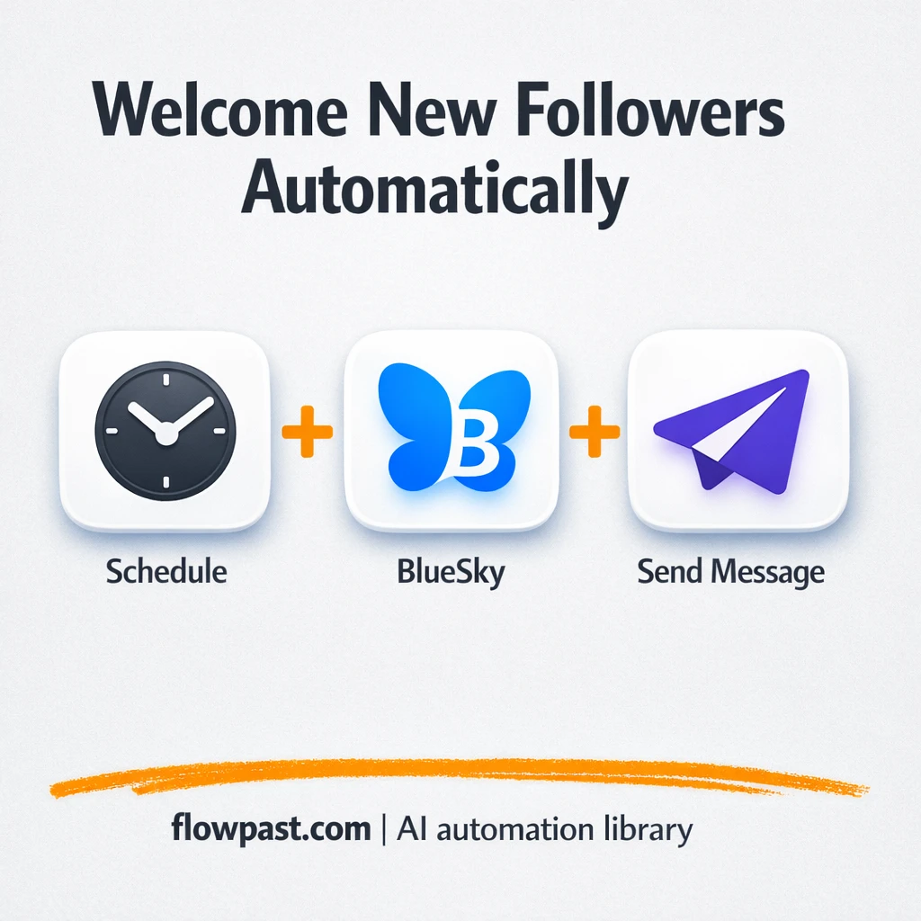 Bluesky + Google Sheets: welcome DMs, tracked - n8n workflow automation template
