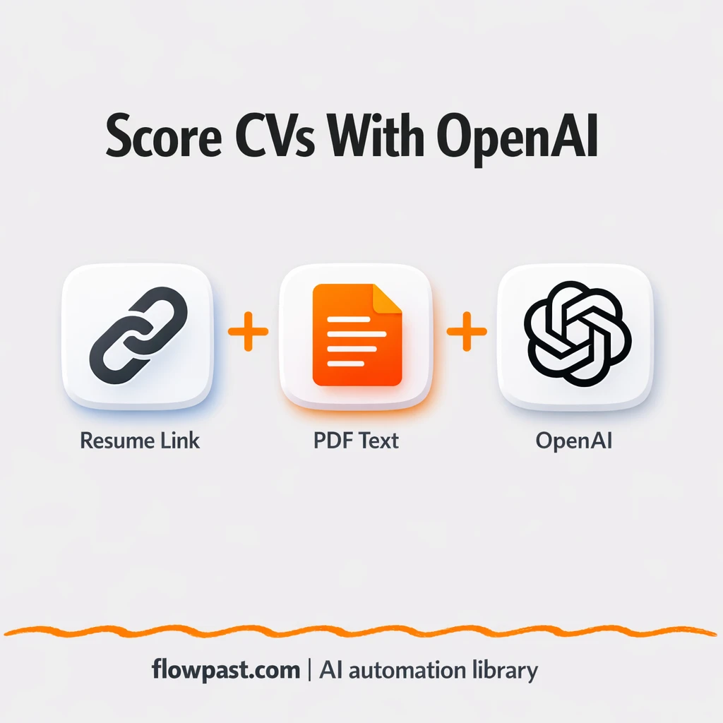 Supabase to OpenAI, consistent resume scores fast - n8n workflow automation template