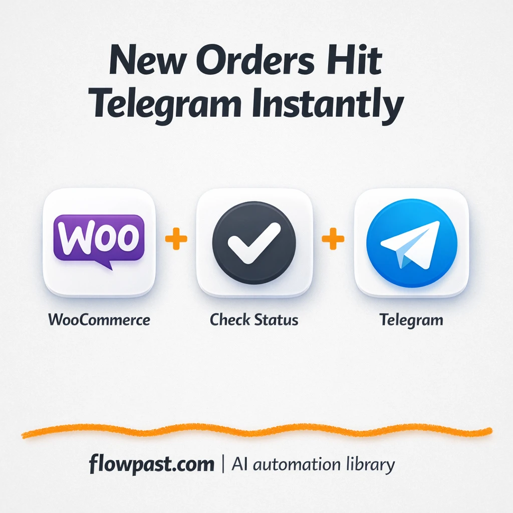 WooCommerce to Telegram, never miss processing orders - n8n workflow automation template