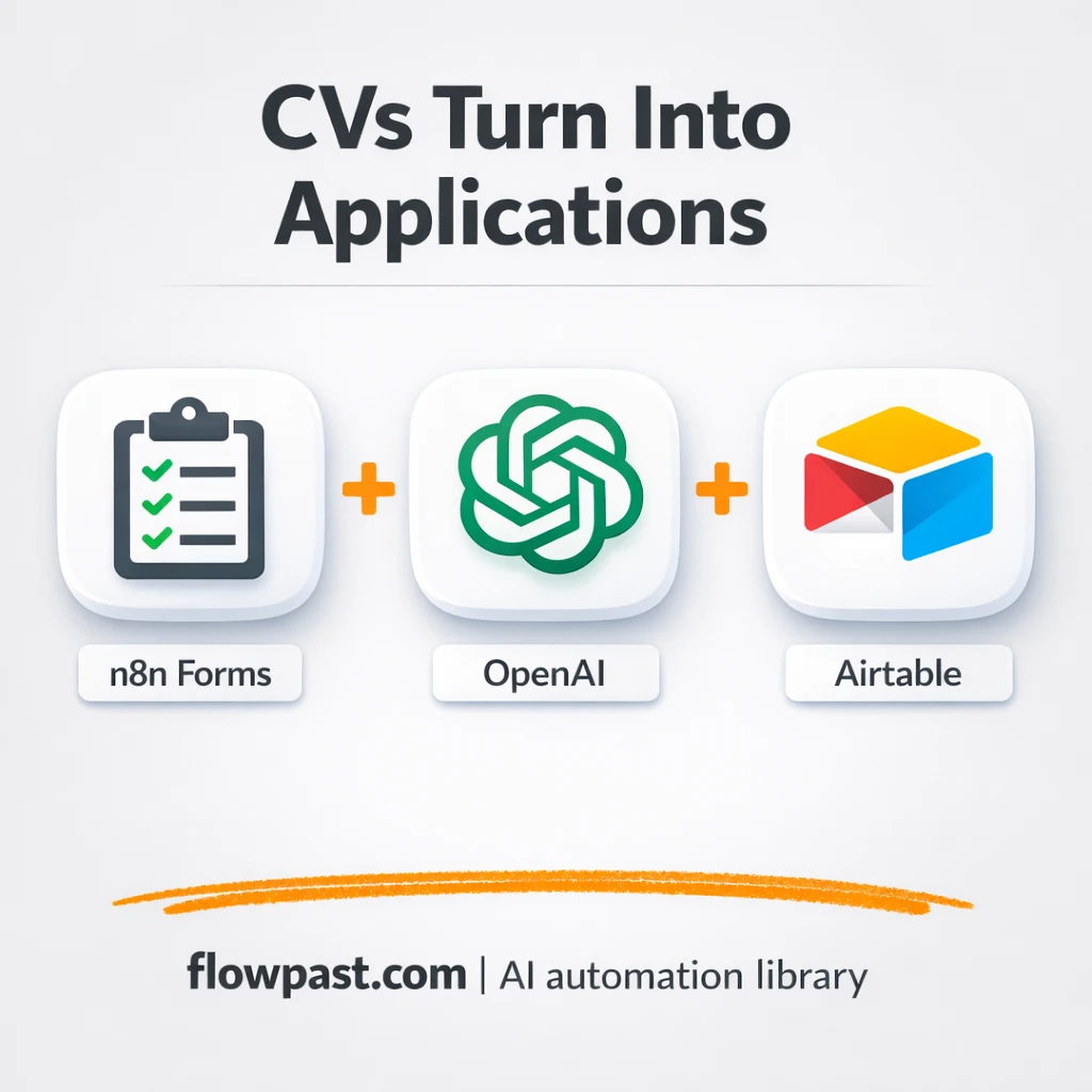 OpenAI + Airtable: CVs turned into ready applicants - n8n workflow automation template