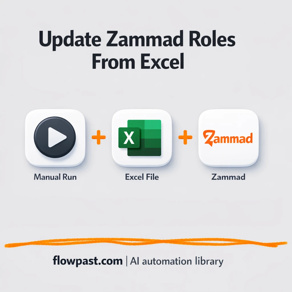 Excel to Zammad, role updates without the mess - n8n workflow automation template