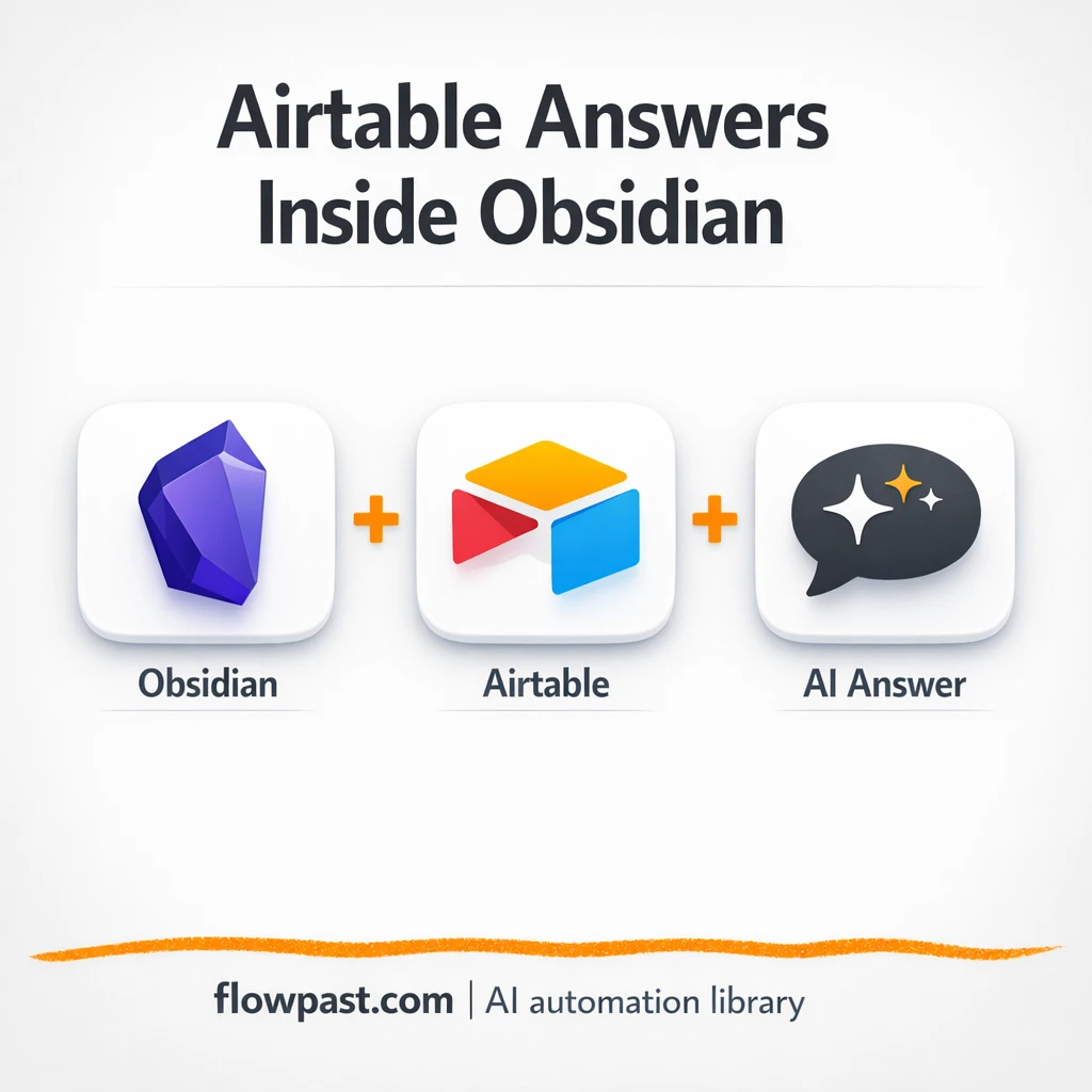 Obsidian + Airtable: answers inserted into notes - n8n workflow automation template