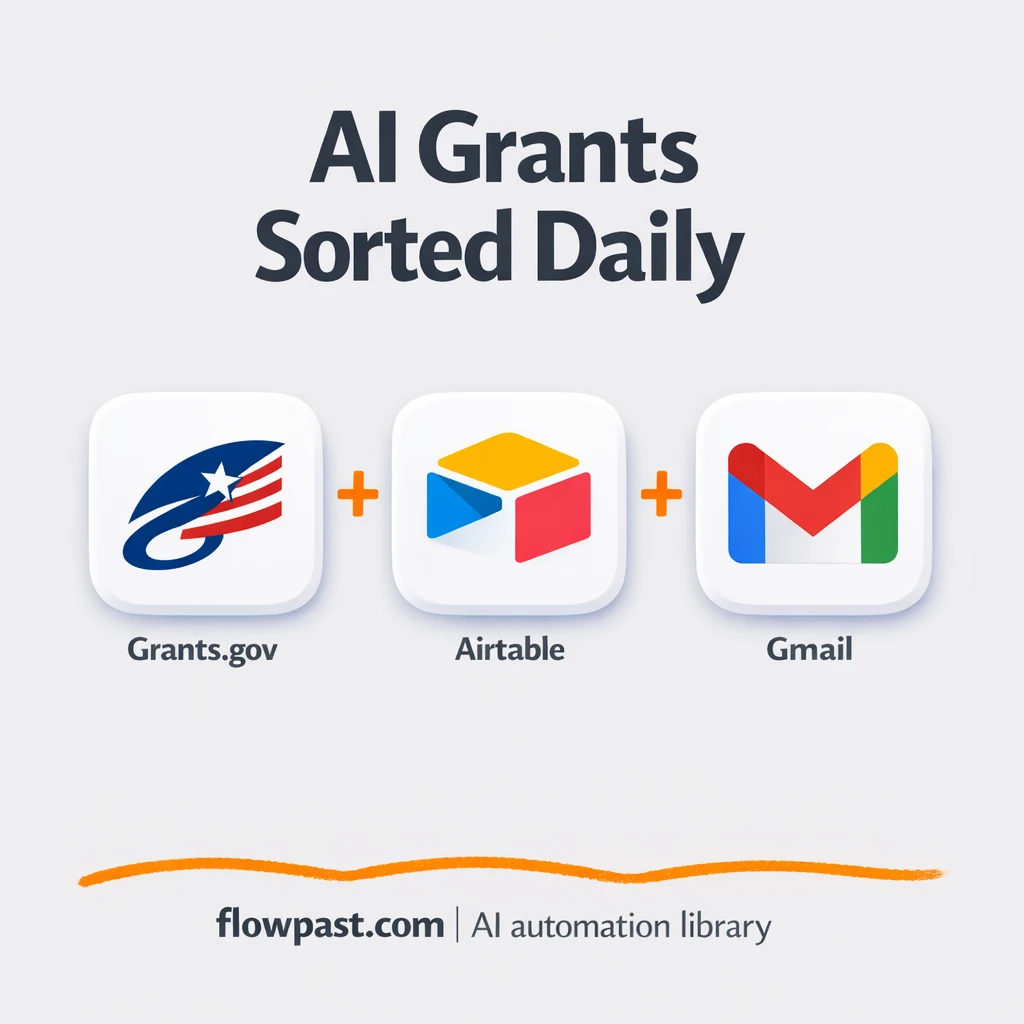 Grants.gov to Airtable, qualified grants in your inbox - n8n workflow automation template