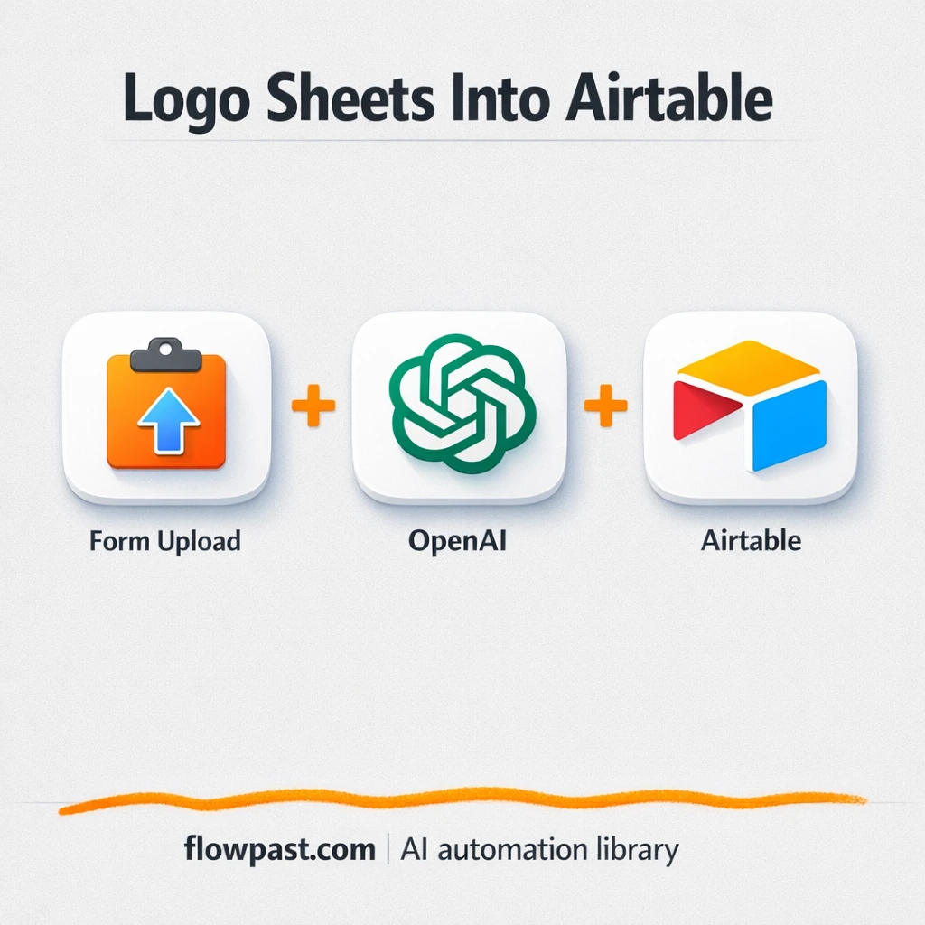 OpenAI Vision to Airtable, logo sheets to database - n8n workflow automation template