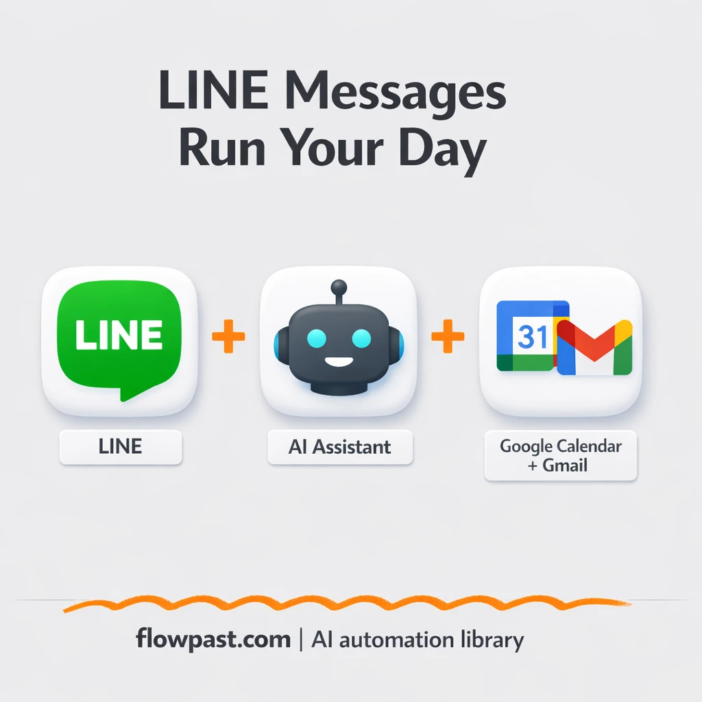 LINE + Google Calendar, schedule meetings from chat - n8n workflow automation template