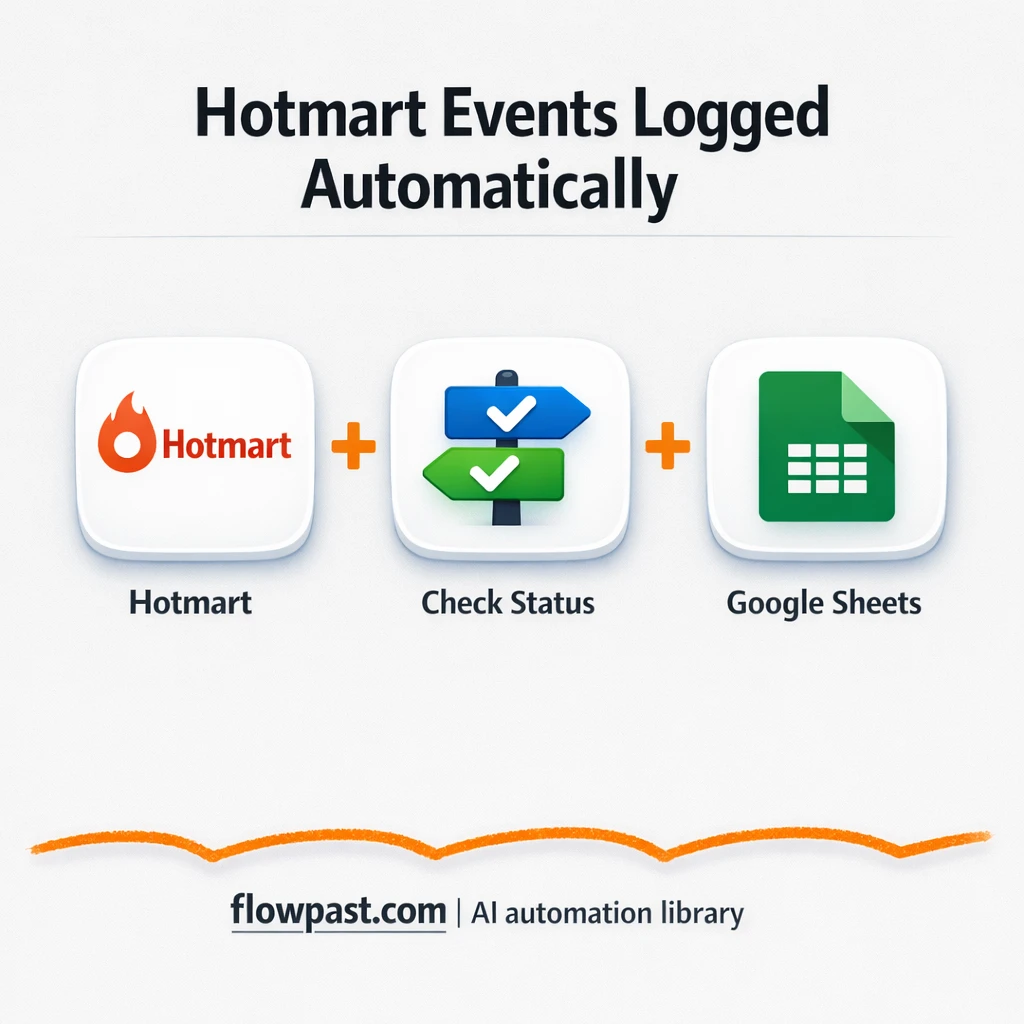 Hotmart to Google Sheets, sales events logged clean - n8n workflow automation template