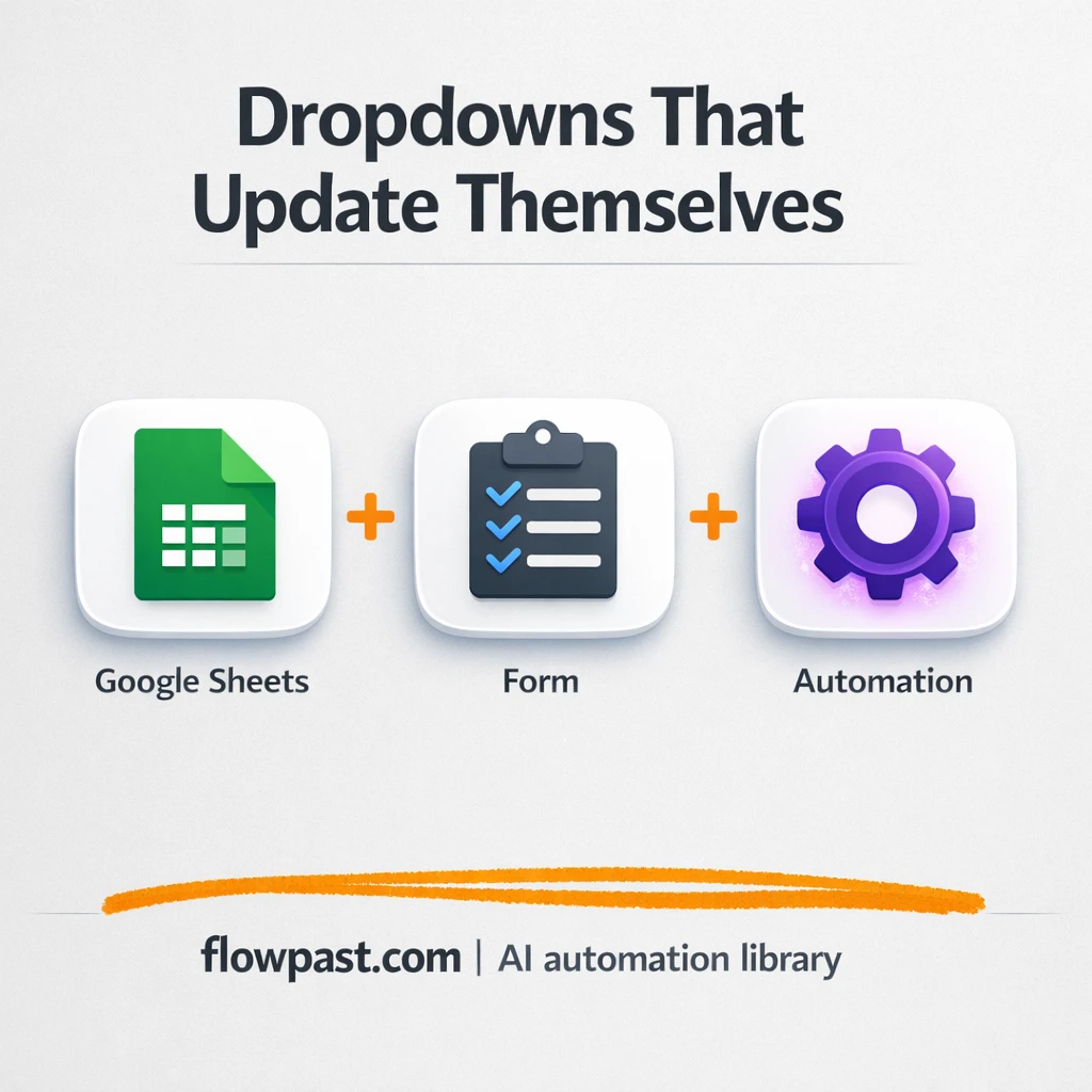 Google Sheets to Forms, dropdowns stay up to date - n8n workflow automation template