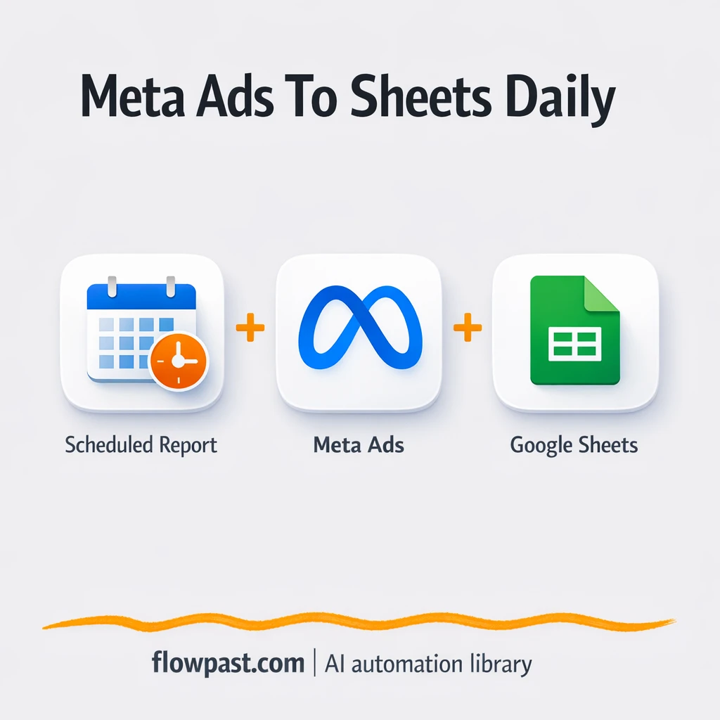 Meta Ads to Google Sheets, clean daily metrics - n8n workflow automation template