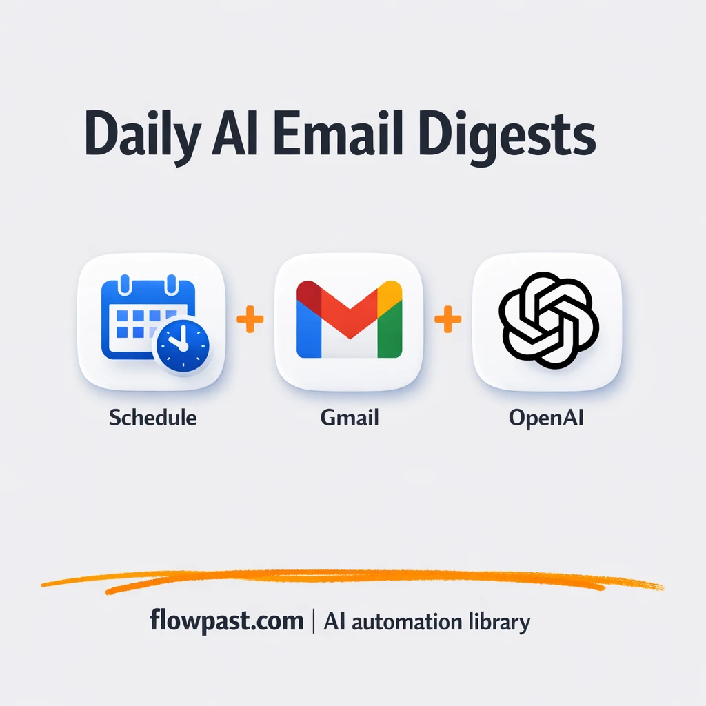 Gmail + OpenAI: daily digests with clear action items - n8n workflow automation template