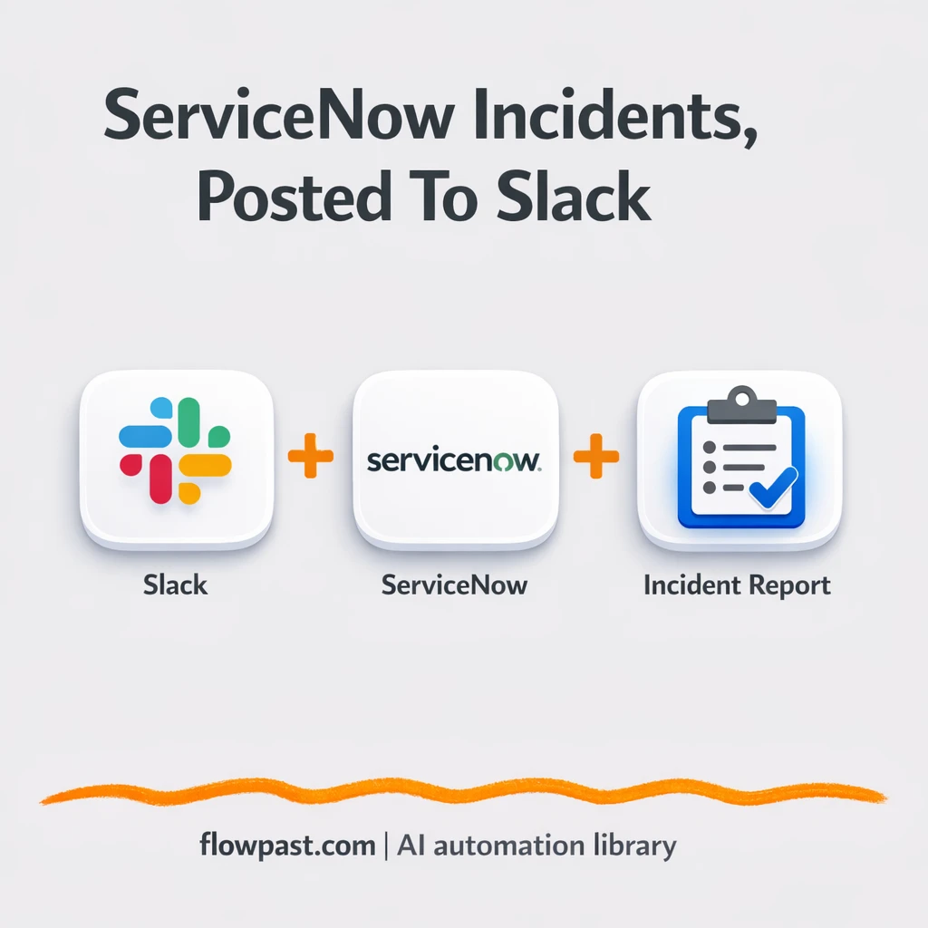 ServiceNow meets Slack for instant incident digests - n8n workflow automation template