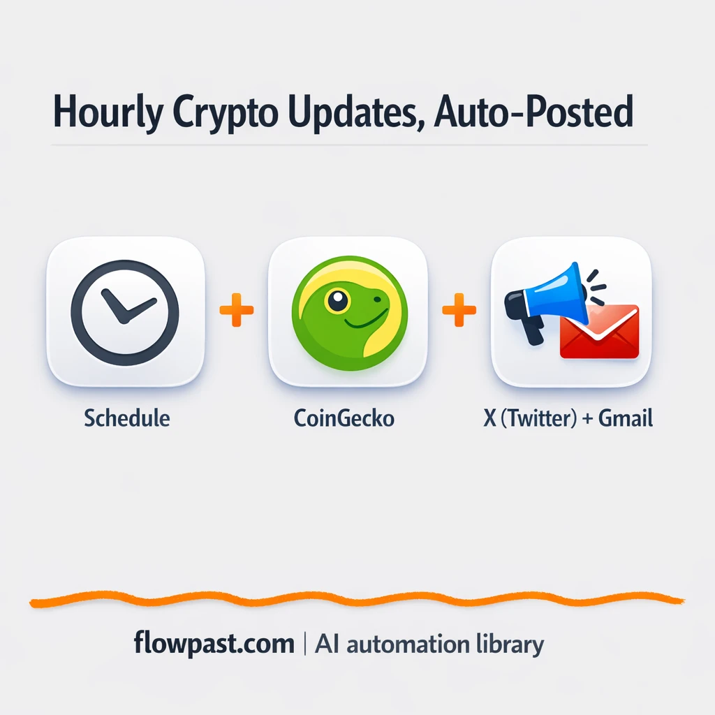 CoinGecko to X and Gmail, market updates on autopilot - n8n workflow automation template