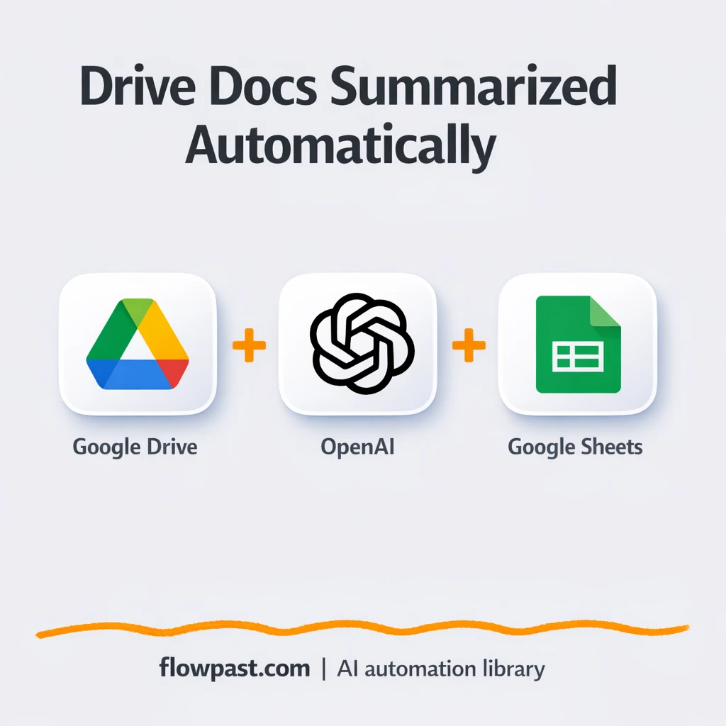 Google Drive to Google Sheets, instant doc summaries - n8n workflow automation template