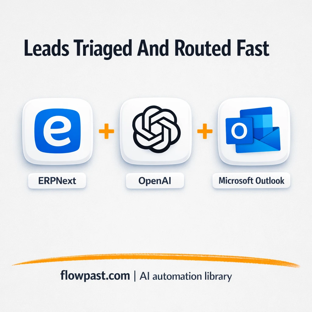 ERPNext to Outlook, leads routed via Google Sheets - n8n workflow automation template
