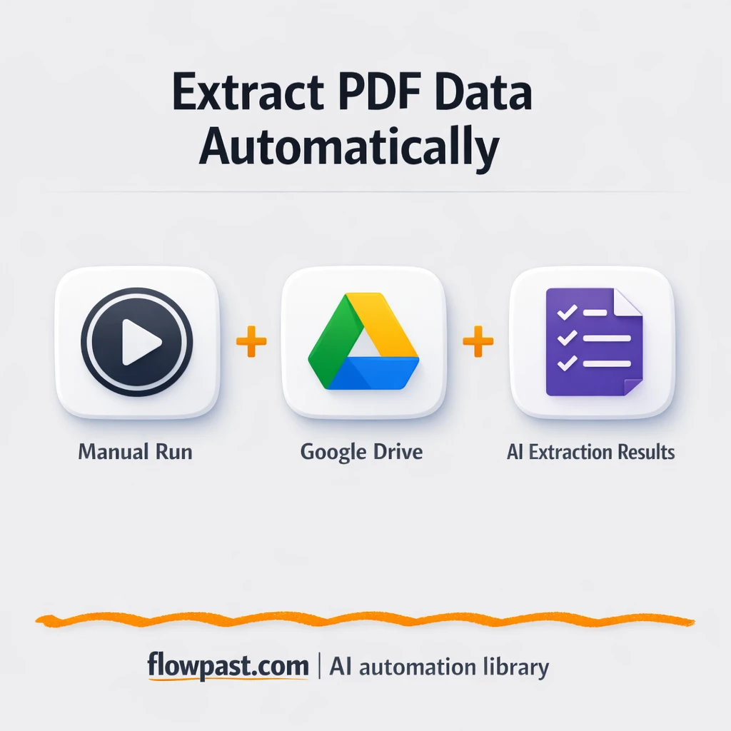 Google Drive PDFs to Google Sheets, fields extracted - n8n workflow automation template