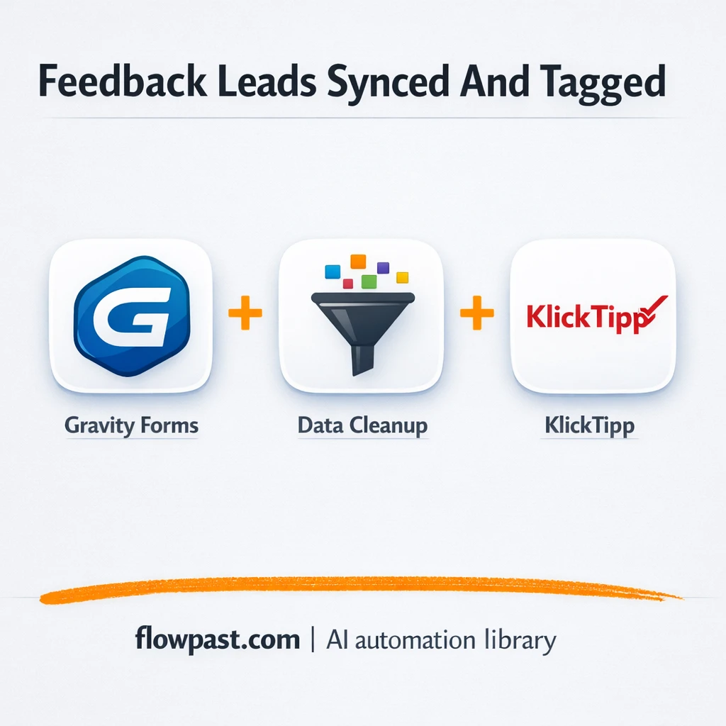 Gravity Forms to KlickTipp, clean leads with tags - n8n workflow automation template