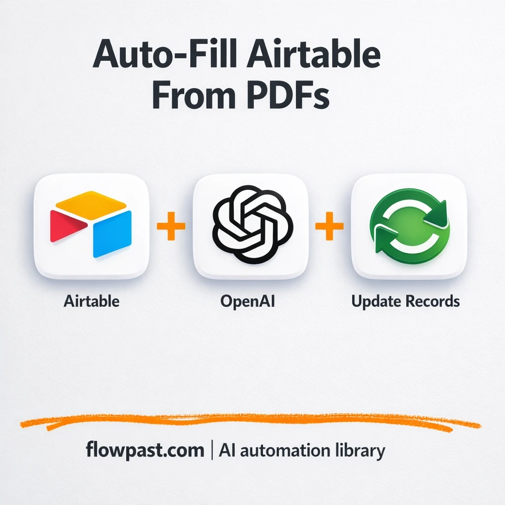 Airtable + OpenAI: resumes parsed into clean fields - n8n workflow automation template