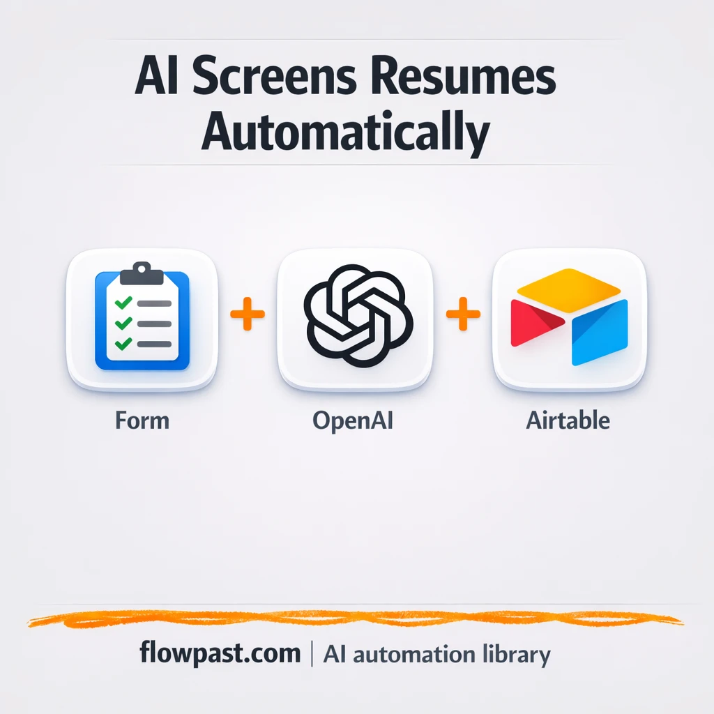 Airtable + OpenAI: consistent resume screening - n8n workflow automation template