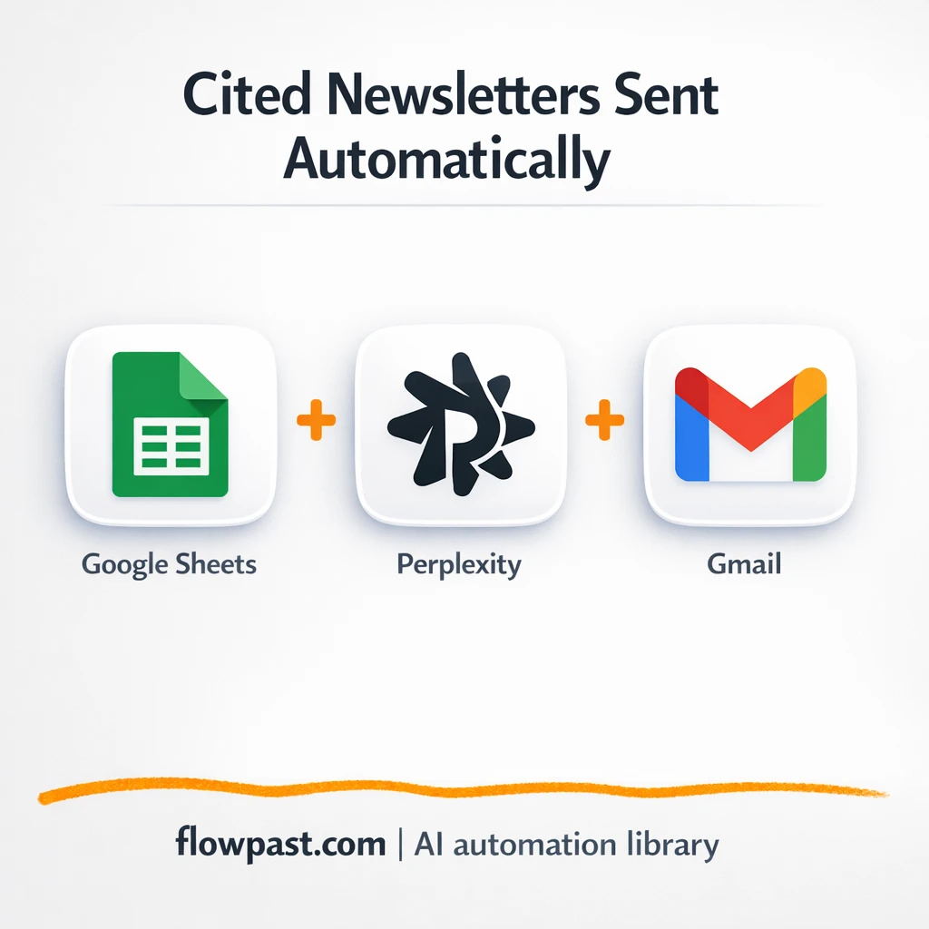 Google Sheets to Gmail, cited newsletter drafts ready - n8n workflow automation template