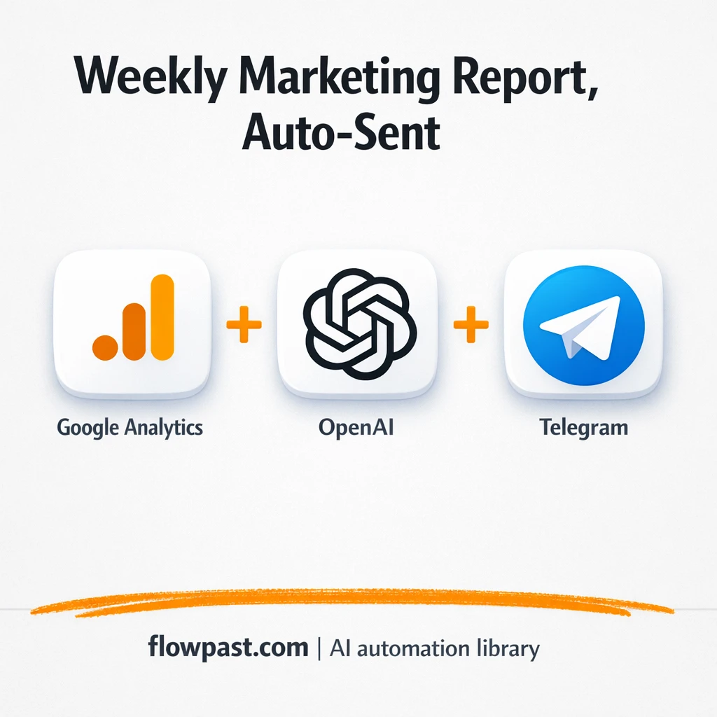 Google Analytics to Email, weekly reports done for you - n8n workflow automation template