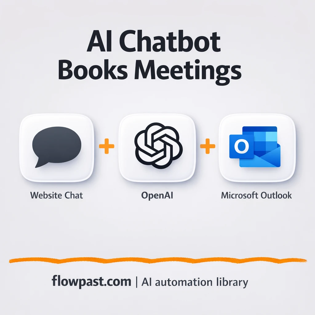 OpenAI + Microsoft Outlook, chats that book meetings - n8n workflow automation template