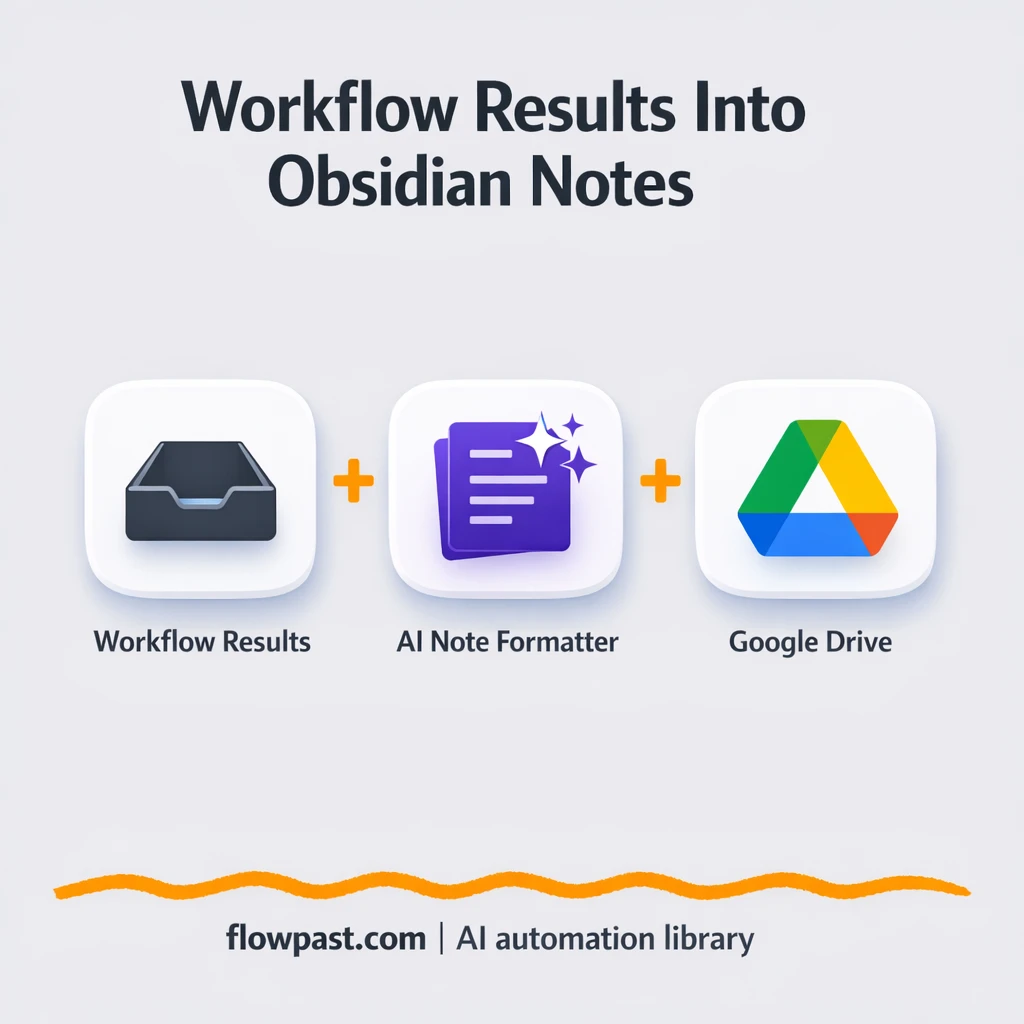 Obsidian + Google Drive: notes saved and searchable - n8n workflow automation template