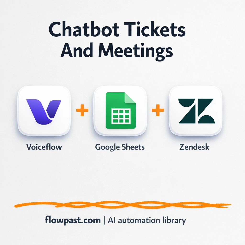 Voiceflow + Zendesk: tickets and bookings handled - n8n workflow automation template