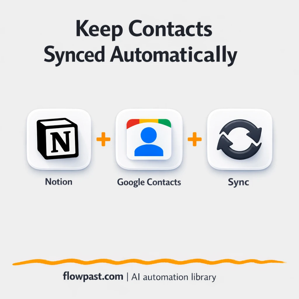 Keep Notion and Google Contacts in sync, always - n8n workflow automation template