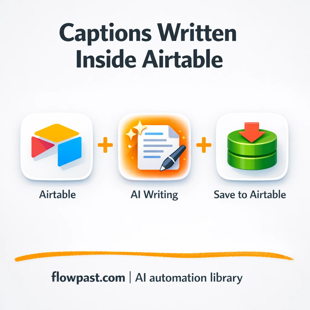 Airtable + OpenAI: captions drafted and filed - n8n workflow automation template