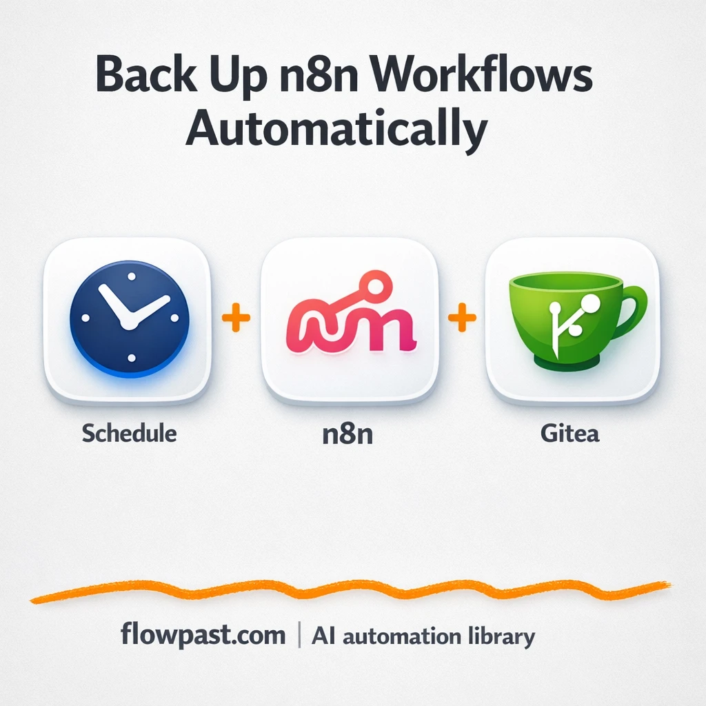 Gitea + Git: versioned backups you can trust - n8n workflow automation template