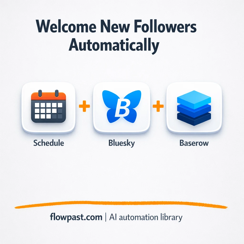 Bluesky + Baserow: welcome DMs, no duplicates - n8n workflow automation template