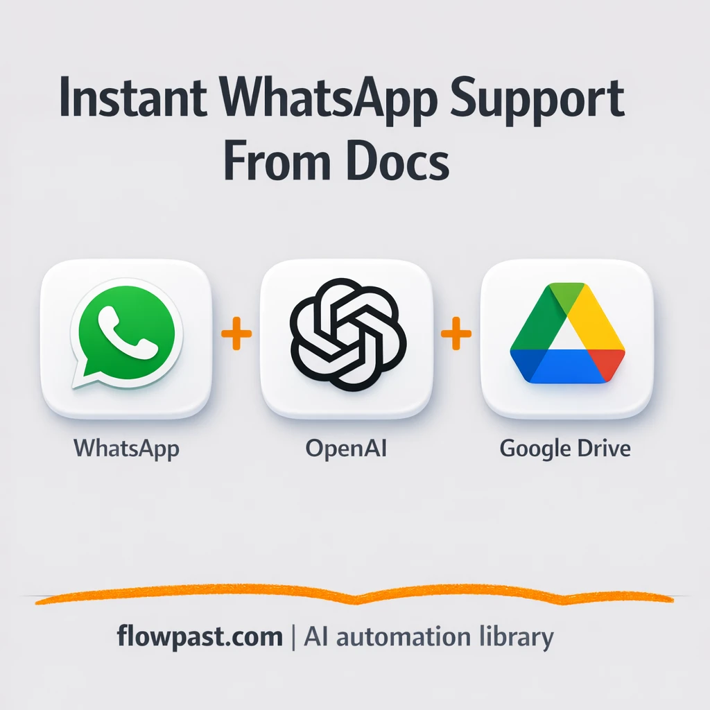 WhatsApp + Google Drive: instant FAQ replies - n8n workflow automation template