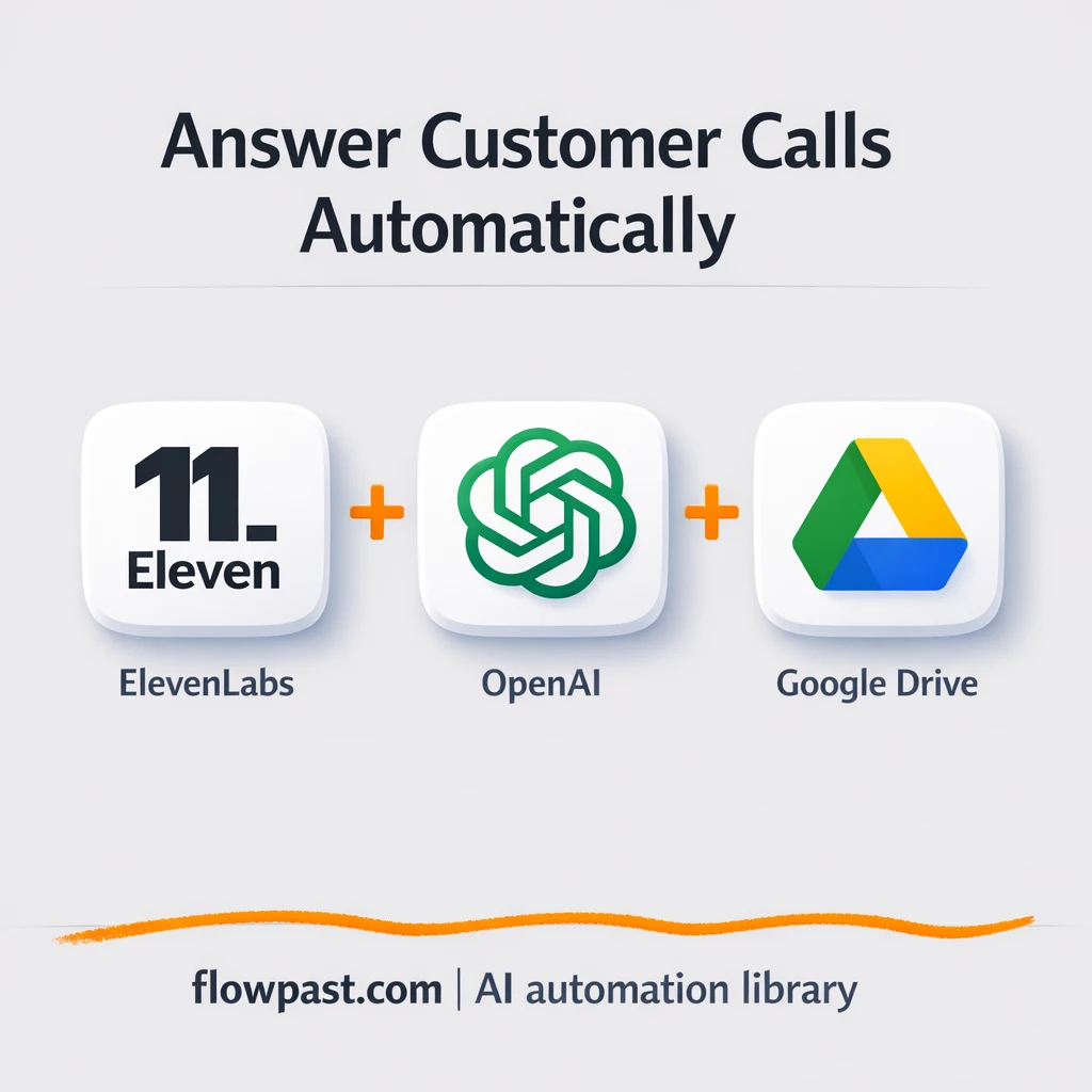 ElevenLabs + Google Drive: voice answers from your docs - n8n workflow automation template