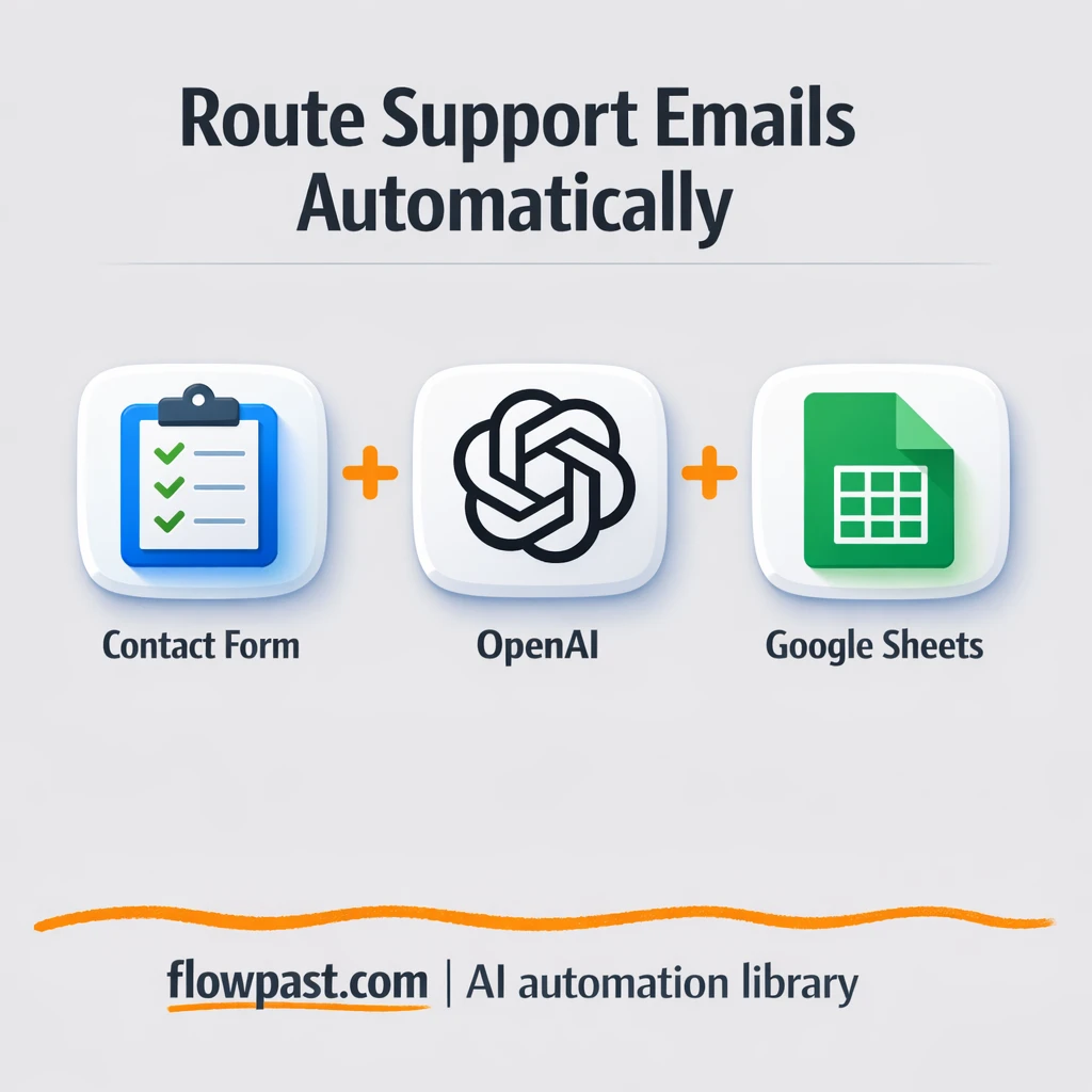 Gmail + Google Sheets: tickets routed to the right team - n8n workflow automation template