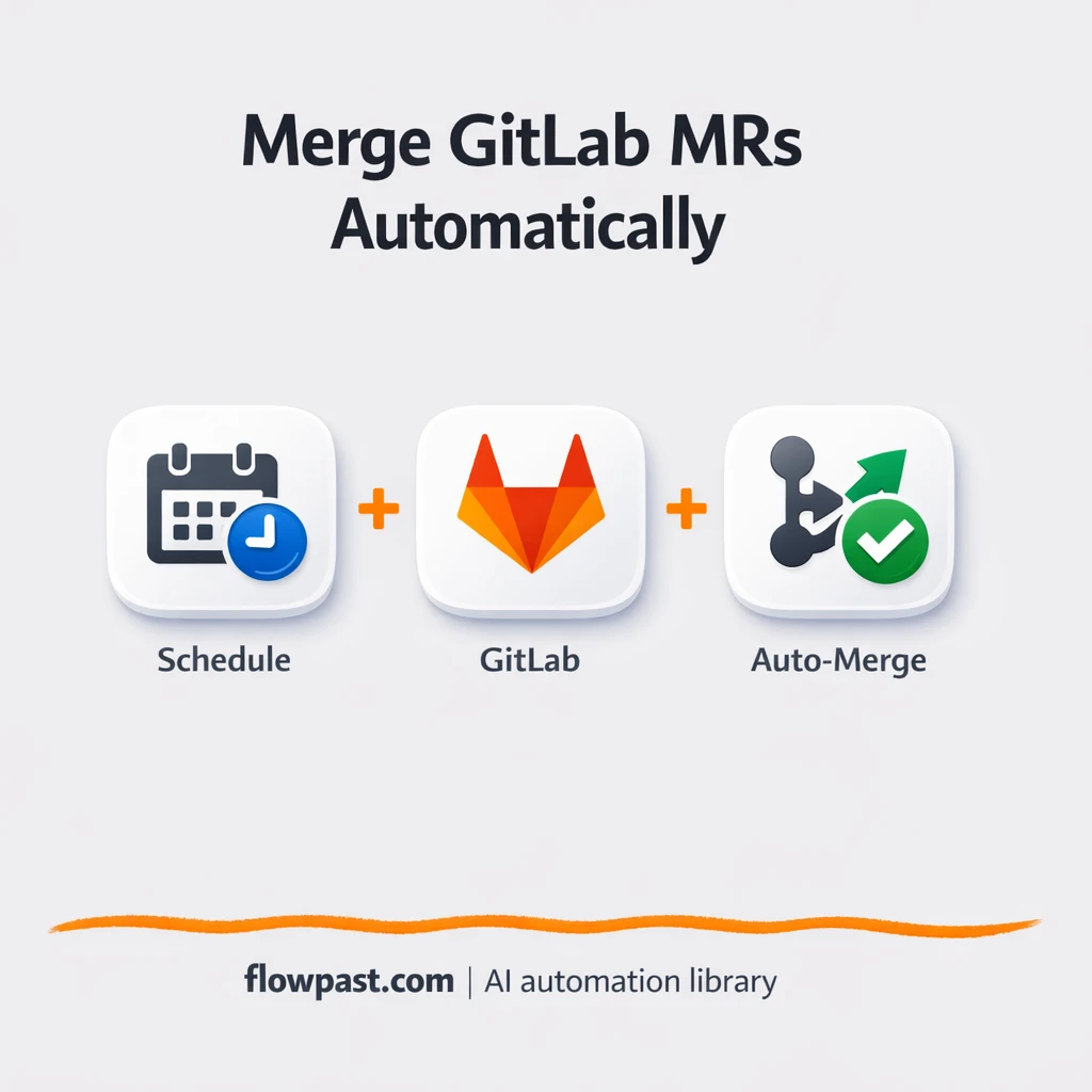 GitLab + Slack: merges done when approvals pass - n8n workflow automation template