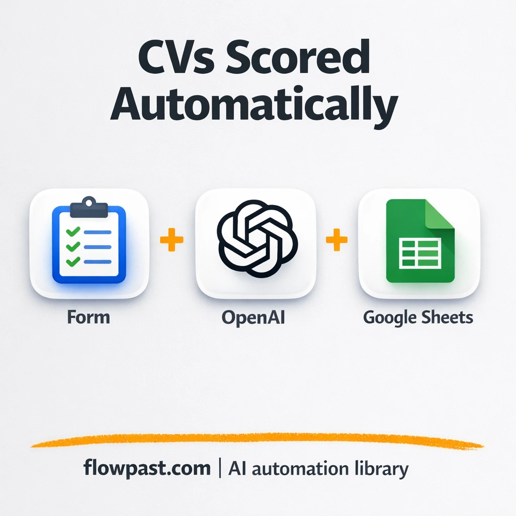 Google Drive to Google Sheets, faster CV shortlists - n8n workflow automation template
