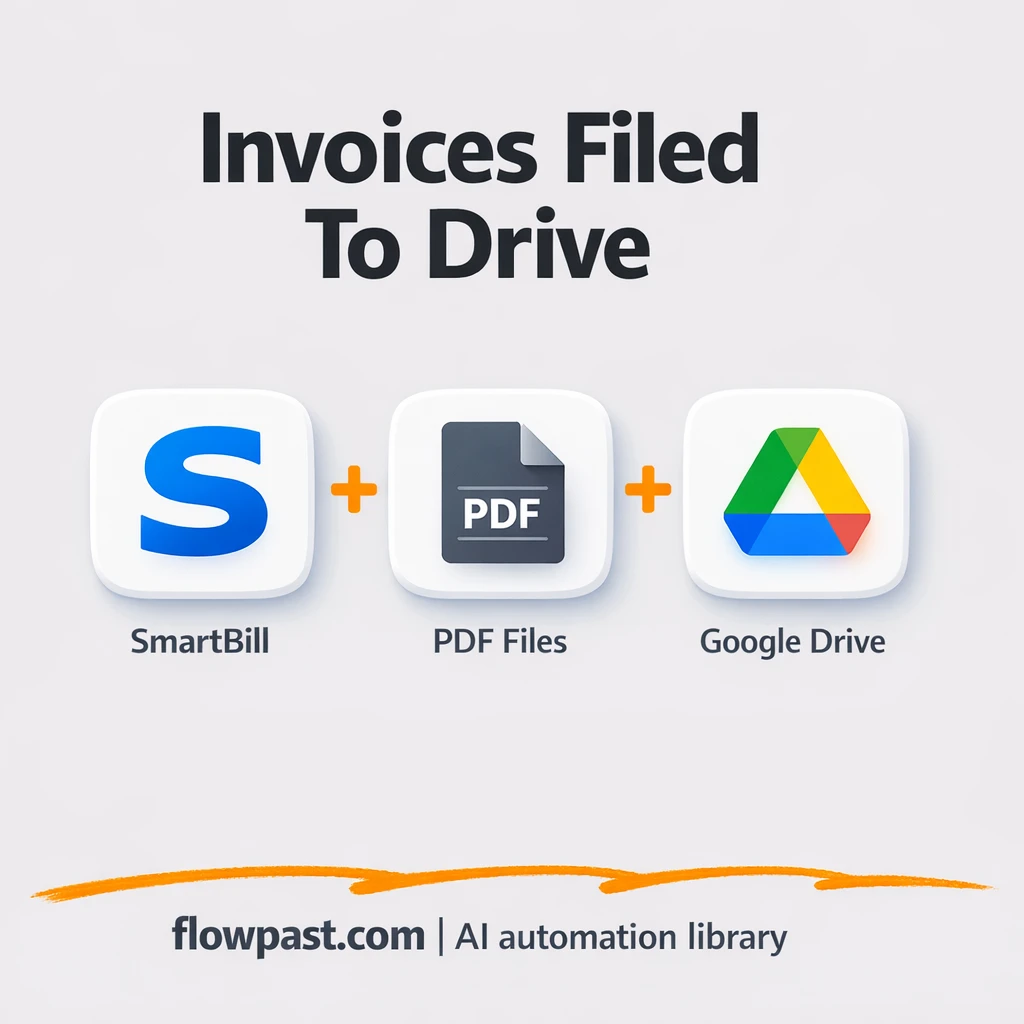 Smartbill to Google Drive, invoices filed by month - n8n workflow automation template