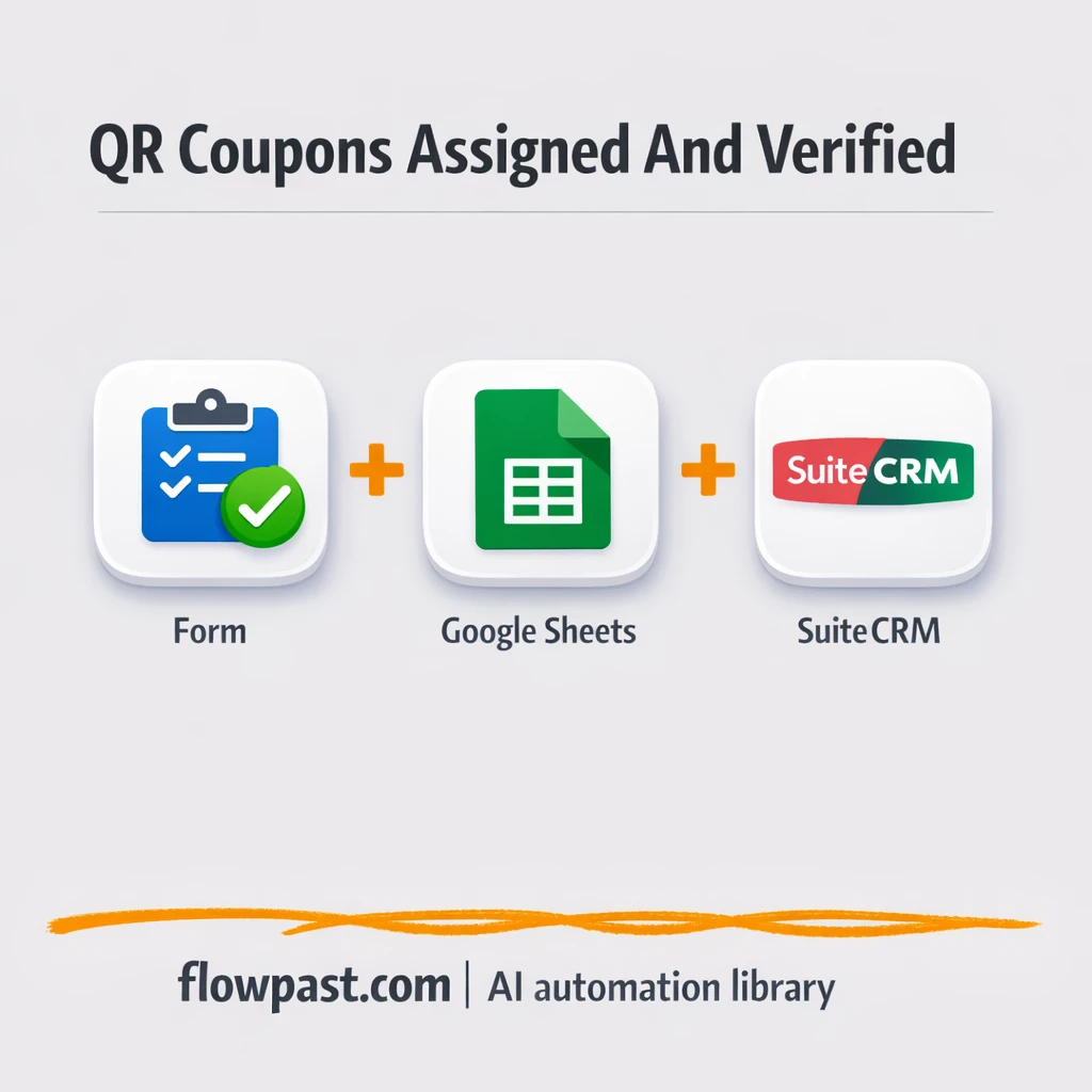 Google Sheets + SuiteCRM: clean QR coupon leads - n8n workflow automation template