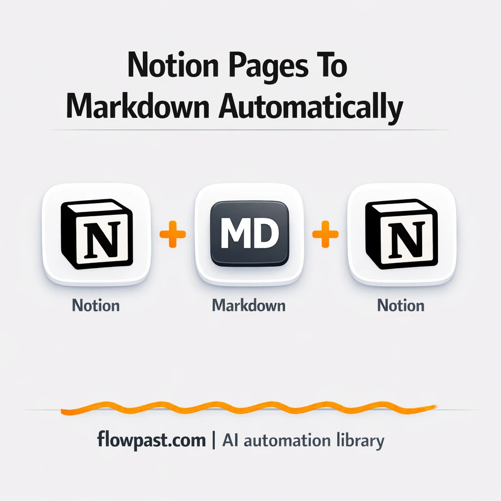 Notion to Markdown, clean pages you can reuse - n8n workflow automation template