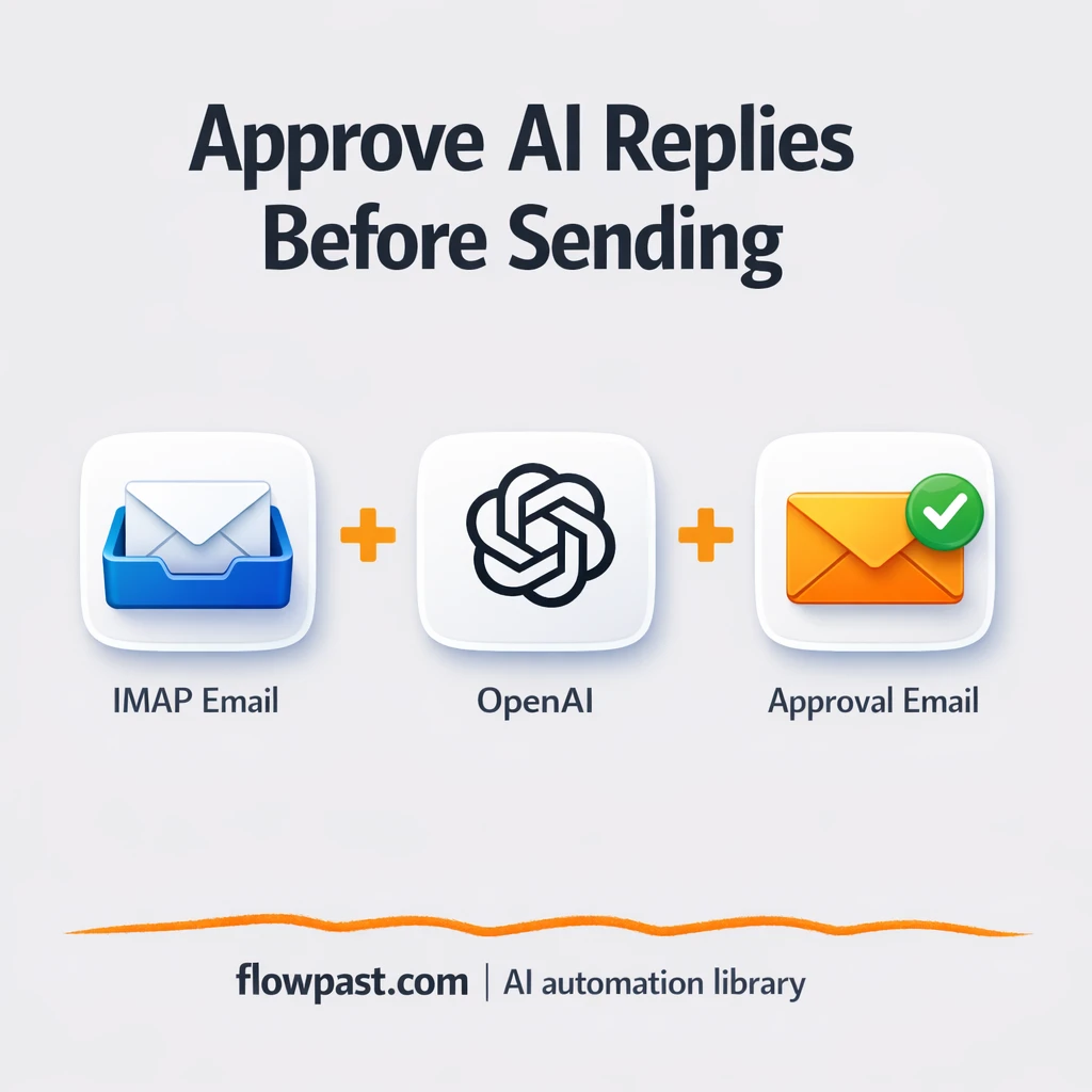 Gmail + OpenAI: draft replies with human approval - n8n workflow automation template