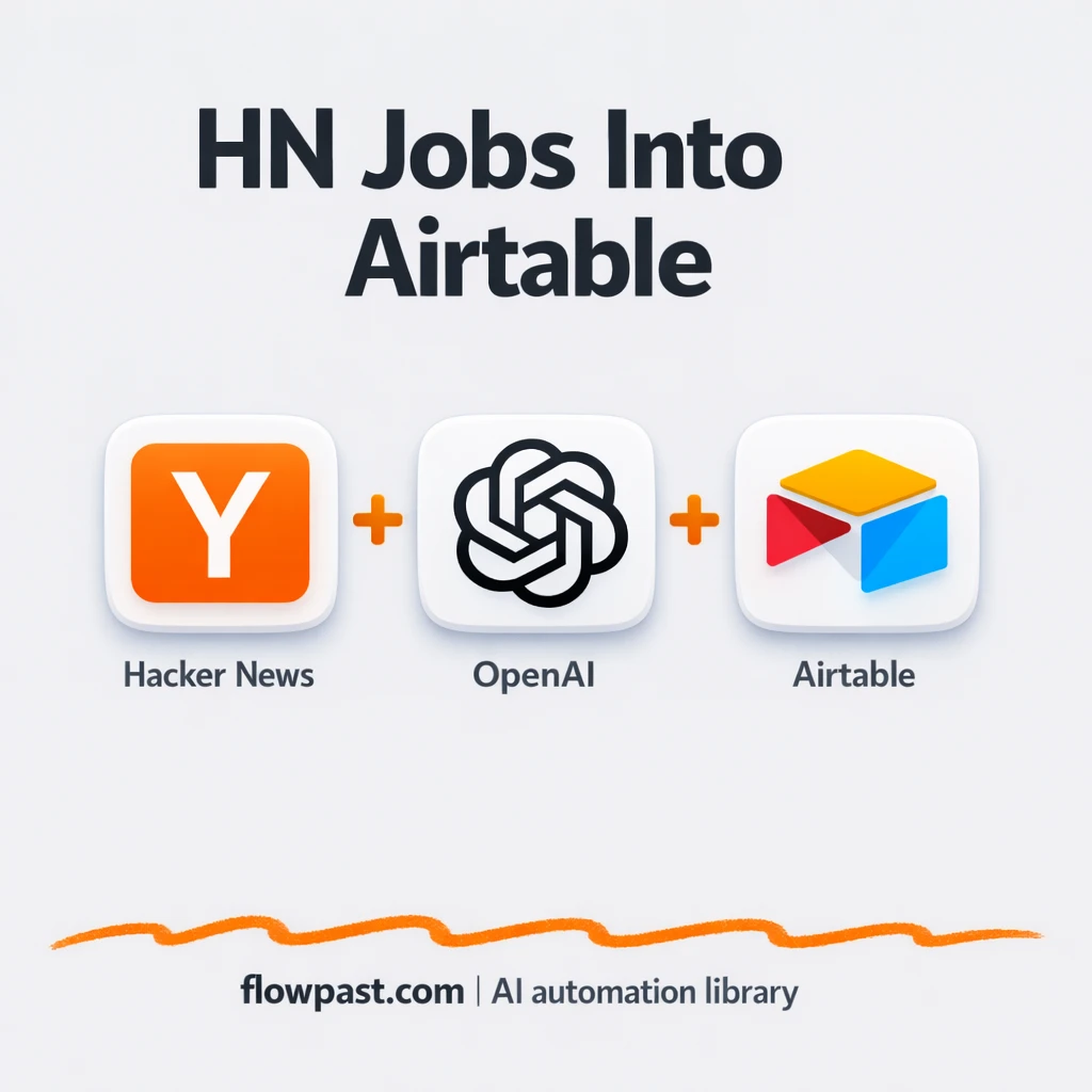 Hacker News to Airtable, searchable job leads fast - n8n workflow automation template