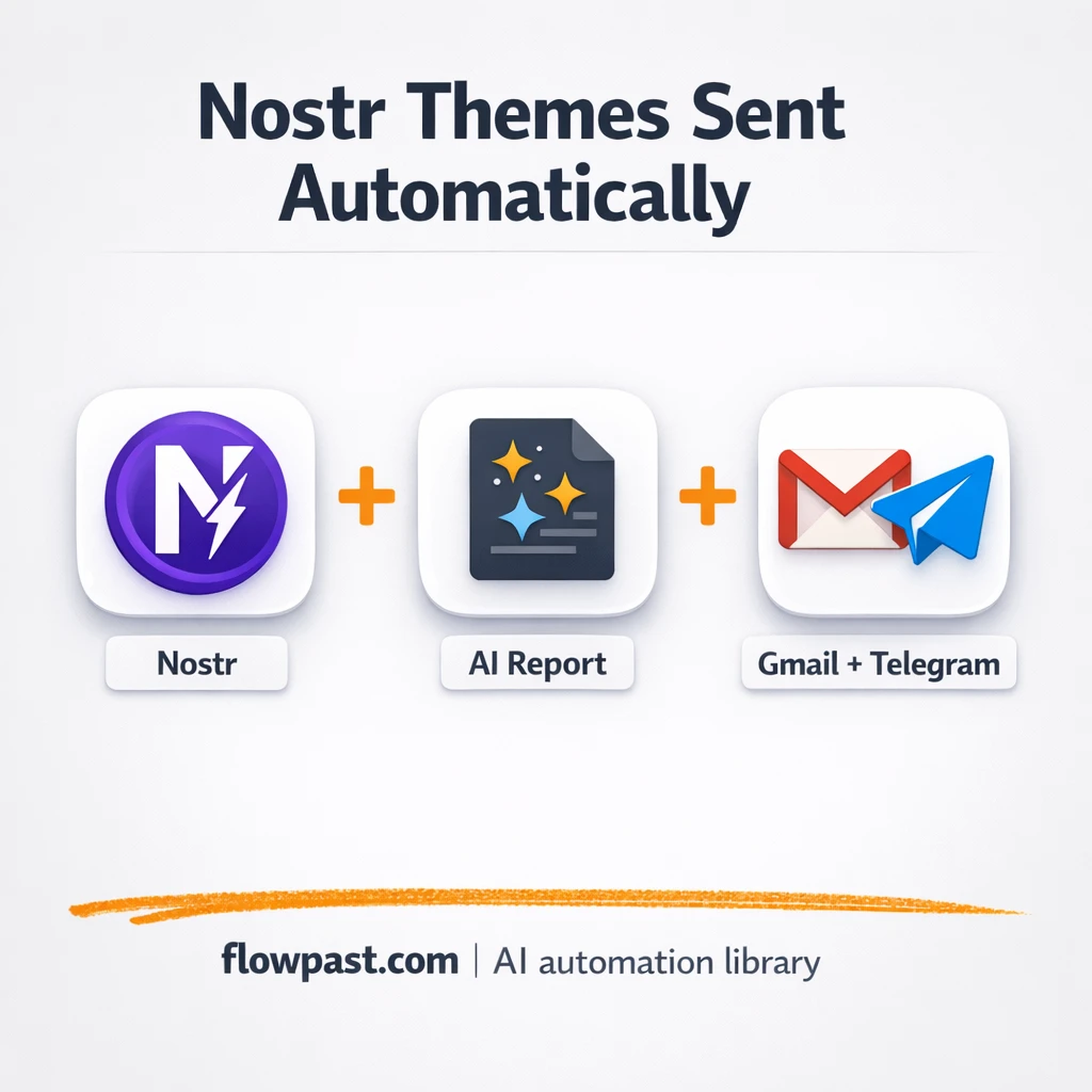 Nostr to Gmail and Telegram, theme reports delivered - n8n workflow automation template