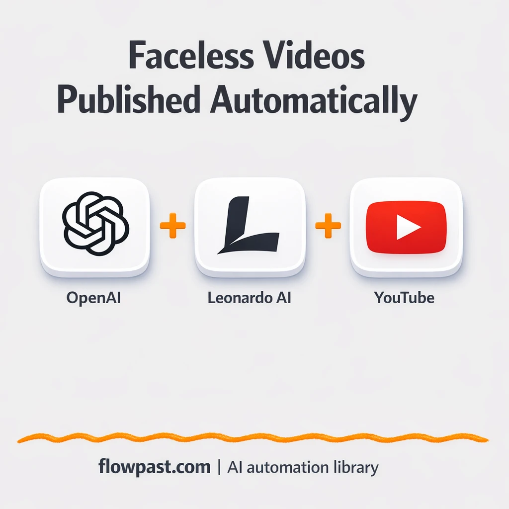 Creatomate + YouTube: faceless videos, published fast - n8n workflow automation template