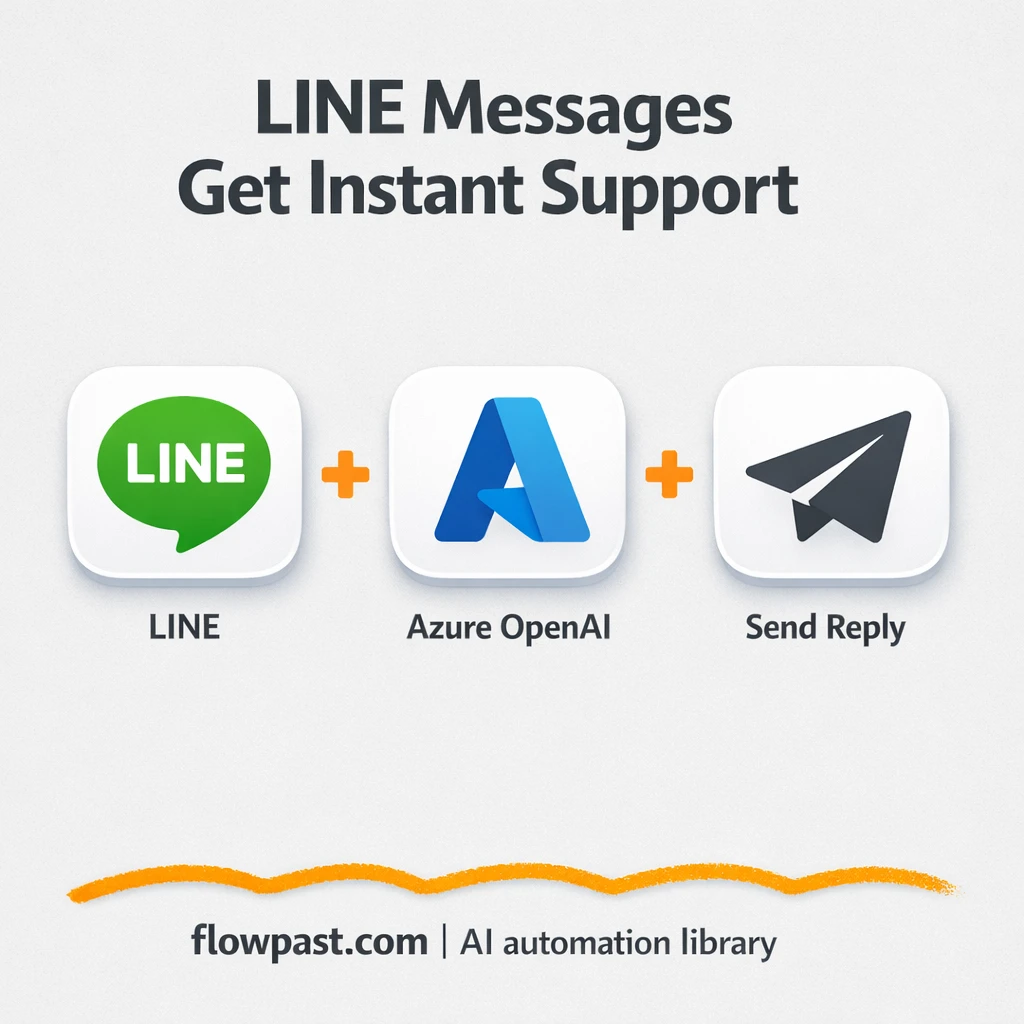 LINE + Azure OpenAI: kinder replies for every message - n8n workflow automation template