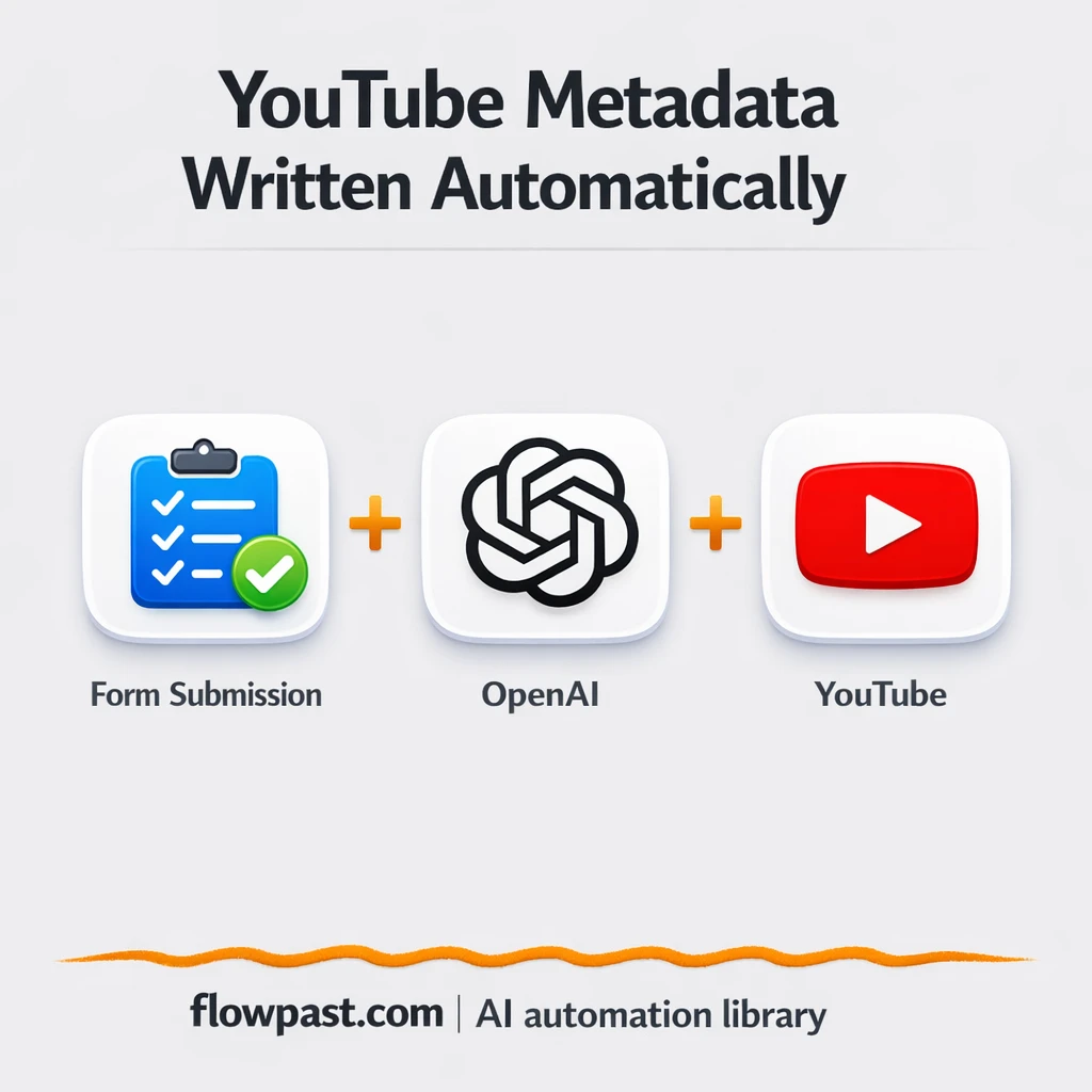 YouTube + Google Docs: metadata ready on publish - n8n workflow automation template
