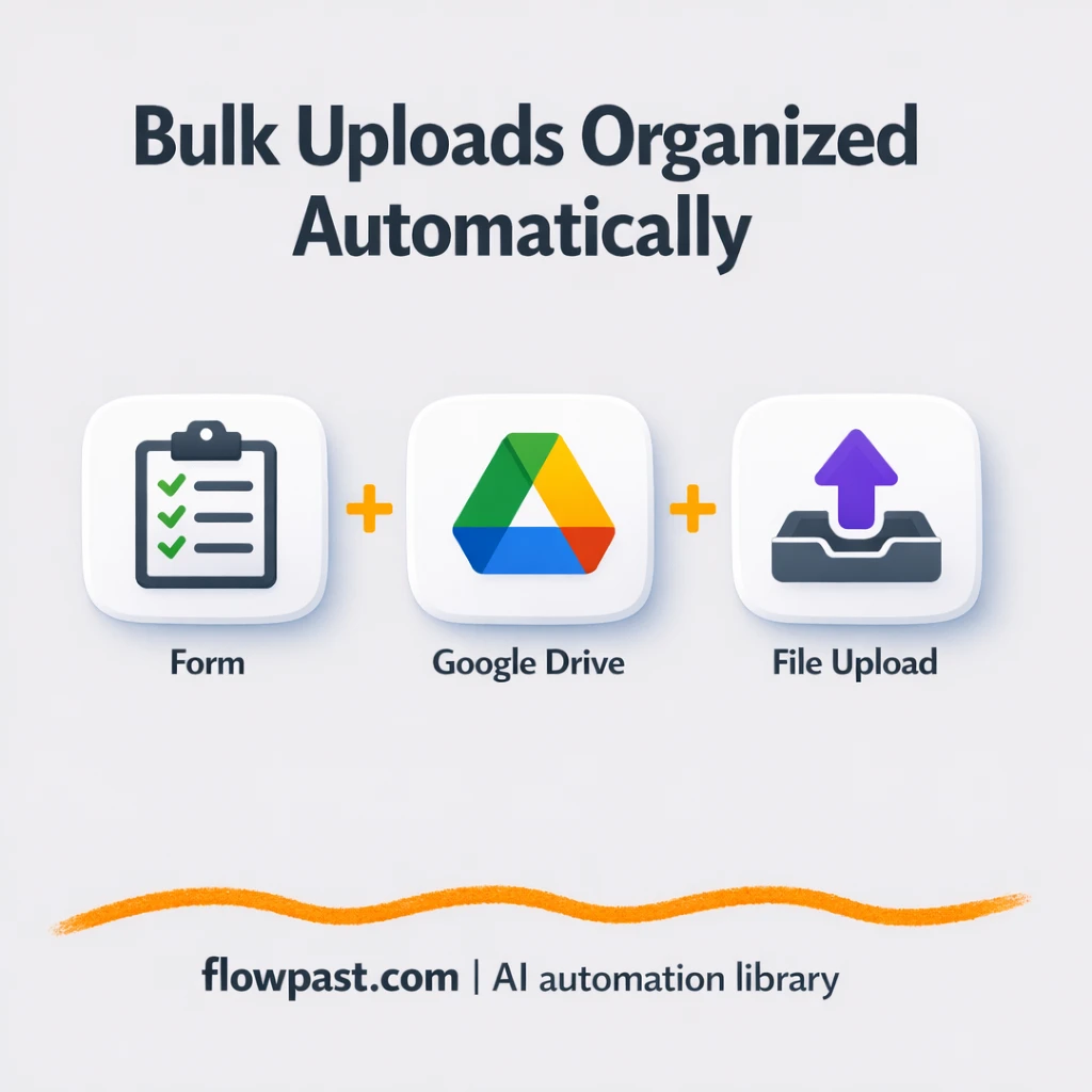 Google Drive uploads with a simple intake form - n8n workflow automation template