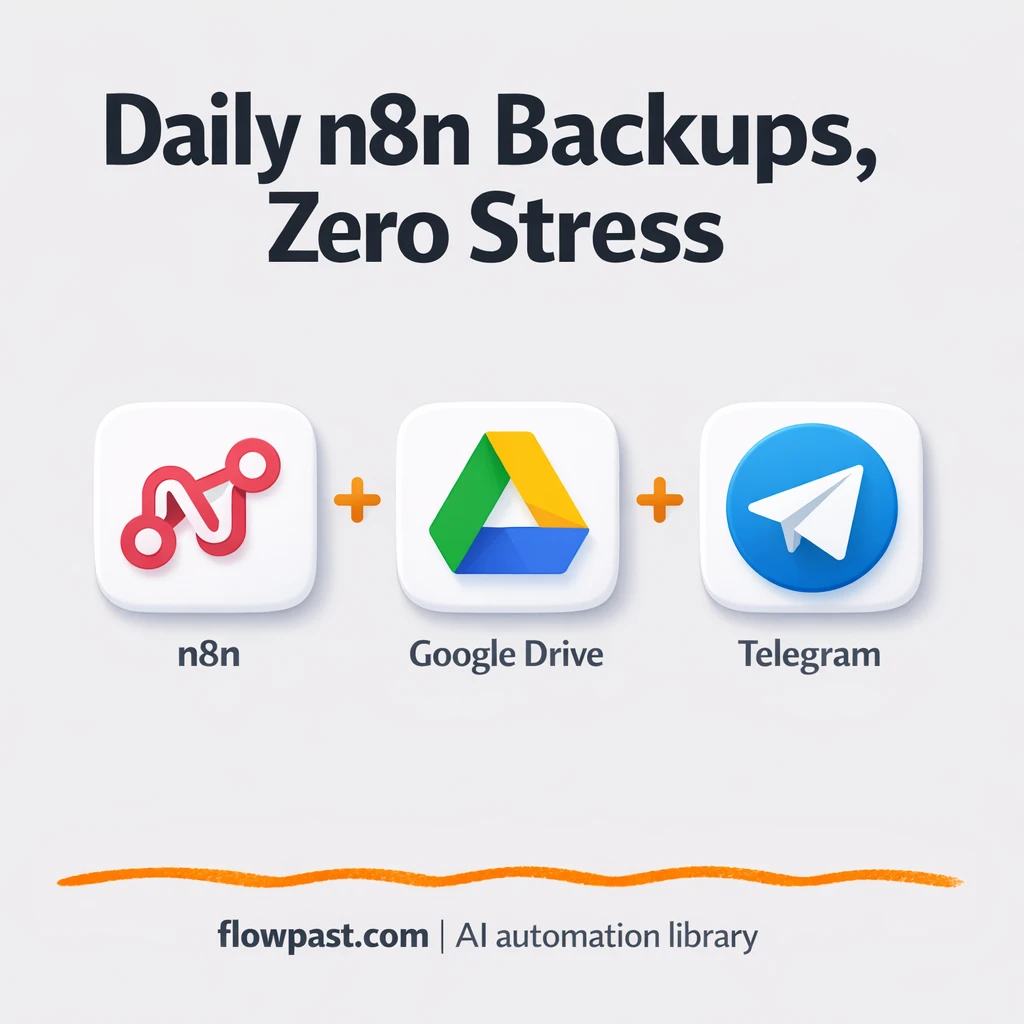 Google Drive backups with Telegram alerts, worry-free - n8n workflow automation template