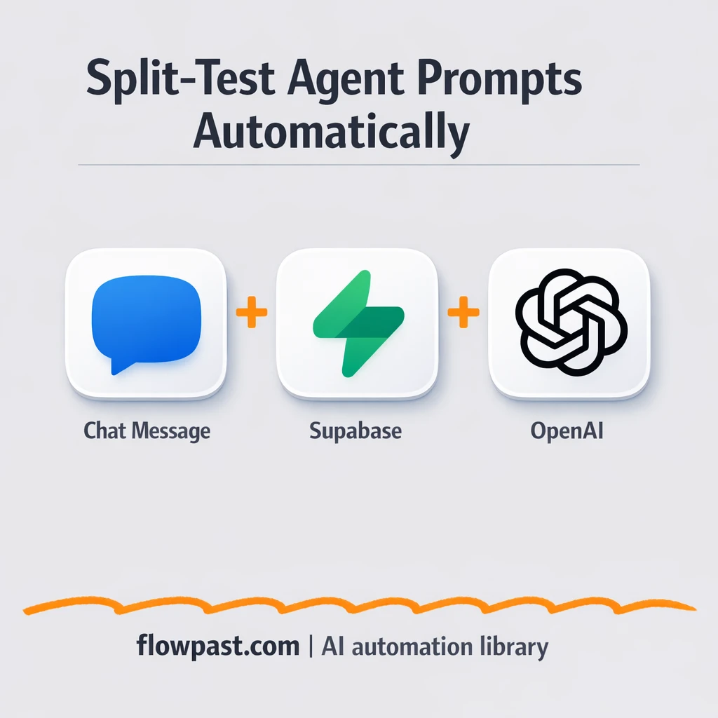 Supabase + OpenAI: consistent prompt split tests - n8n workflow automation template