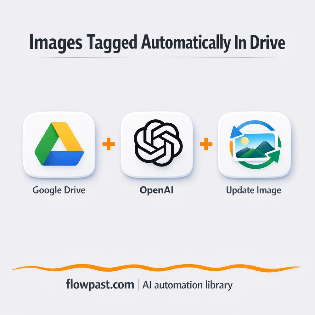 Google Drive + OpenAI: images tagged for easy search - n8n workflow automation template