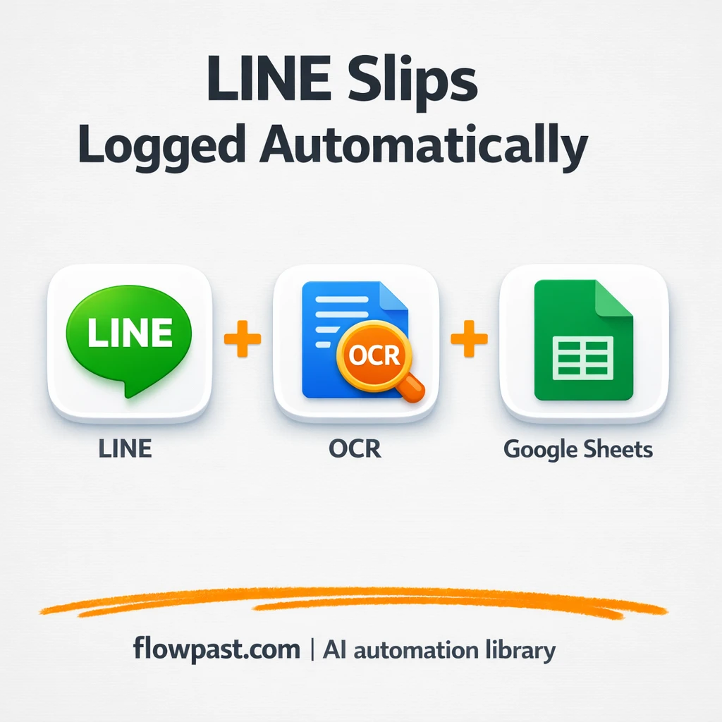 LINE to Google Sheets, bank slips logged for you - n8n workflow automation template